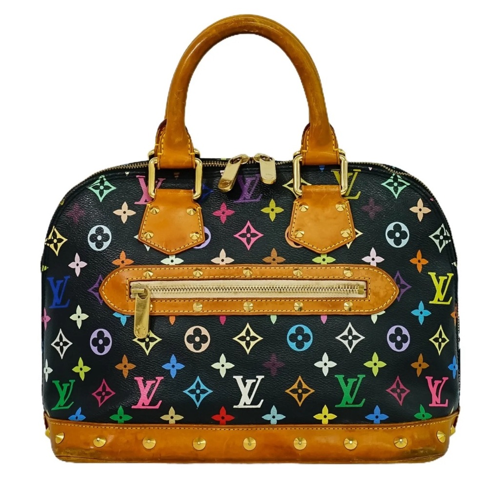 ❗️SOLD ❗️Authentic LV Multicolor Alma Louis PM Monogram Canvas Handbag Noir - Picture 2 of 16